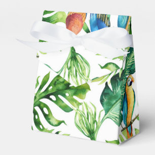 Ballotins Green Tropical Feuilles & Oiseaux Mariage Faveur
