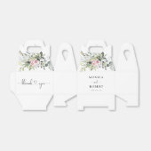 Ballotins Greenery Rose rose Noir Favor Box (Déplié)