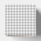 Ballotins Grey Houndstooth Boîte de Faveur de mariage (Haut)