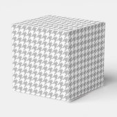 Ballotins Grey Houndstooth Boîte de Faveur de mariage (Arrière)