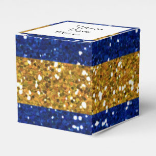 Ballotins Grilles de Parties scintillant bleu or et marine i
