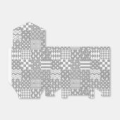 Ballotins Gris Blanc Mixte Motif Patchwork Design (Déplié)