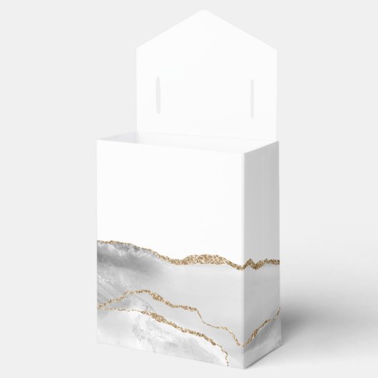 Ballotins Gris Blanc Or Agate Script Première communion (Ouvert)