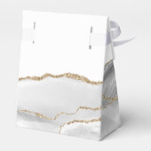 Ballotins Gris Blanc Or Agate Script Première communion (Arrière)