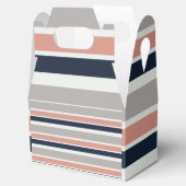 Ballotins Gris Marine Bleu Roses côtes rayures (Ouvert)