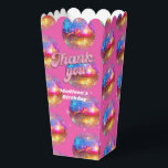 Ballotins Groovy Disco Ball Birthday Party Gold Pink Glitter<br><div class="desc">Do you love the 80s dancing disco ball? The 70s disco ball? Look at our Groovy Disco Ball Birthday Party Gold Pink Glitter Favor Boxes! Celebrate in style with our vibrant birthday disco ball hot pink favor boxes featuring a colorful gold mirror disco ball and dazzling typography with a digital...</div>