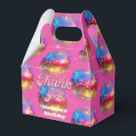 Ballotins Groovy Disco Ball Gold Pink Glitter Birthday Party<br><div class="desc">Do you love the 80s dancing disco ball? The 70s disco ball? Look at our Groovy Disco Ball Gold Pink Glitter Birthday Party Favor Boxes! Celebrate in style with our vibrant birthday disco ball hot pink favor boxes featuring a colorful gold mirror disco ball and dazzling typography with a digital...</div>