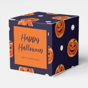 Ballotins Halloween Jack-O-Lantern Pois de la marine sur mes