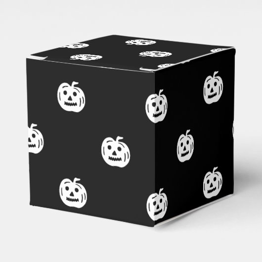 Ballotins Halloween noir blanc Jack-o'-lantern motif mignon (Verso)