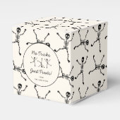 Ballotins Halloween noir et blanc main dessinée squelette Ha (Verso)