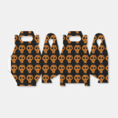 Ballotins Halloween Orange Skuls Motif Noir (Déplié)