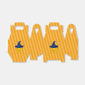 Ballotins Halloween Orange Sparkly Stripes Citrouille Party (Déplié)