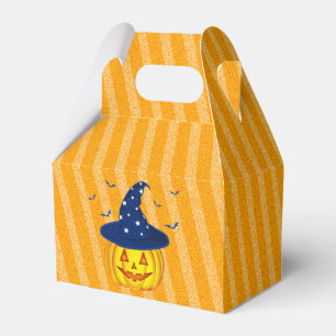 Ballotins Halloween Orange Sparkly Stripes Citrouille Party