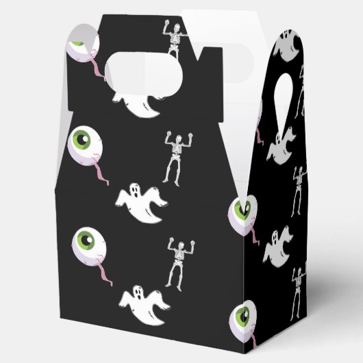 Ballotins Halloween pattern on black (Ouvert)
