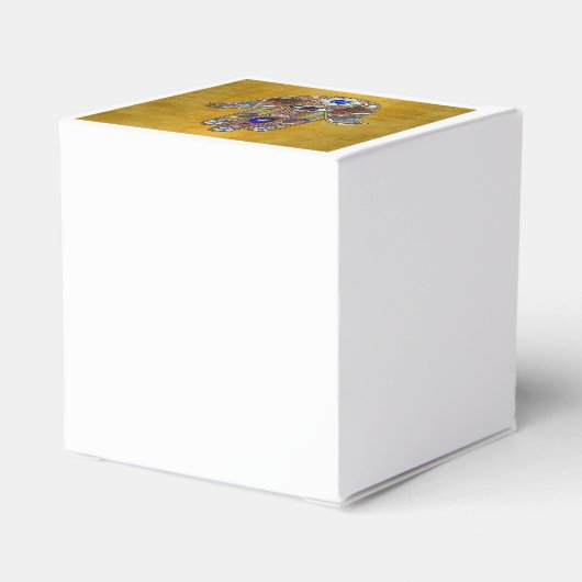 Ballotins Hamsa Coeurs Fleurs Opal Art sur Or (Arrière)