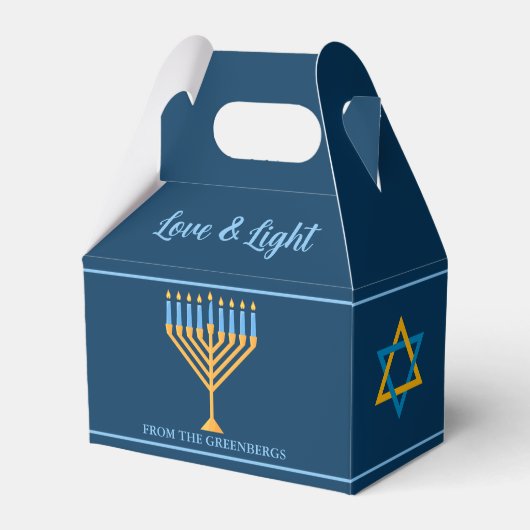 Ballotins Hanoukka Amour et Lumière Menorah Custom Blue Part (Verso)