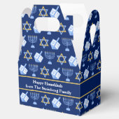 Ballotins Hanoukka Blue Menorah Dreidel Motif Custom Party (Ouvert)