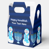 Ballotins Hanoukka Juif Snowman Blue Menorah Enfants (Ouvert)