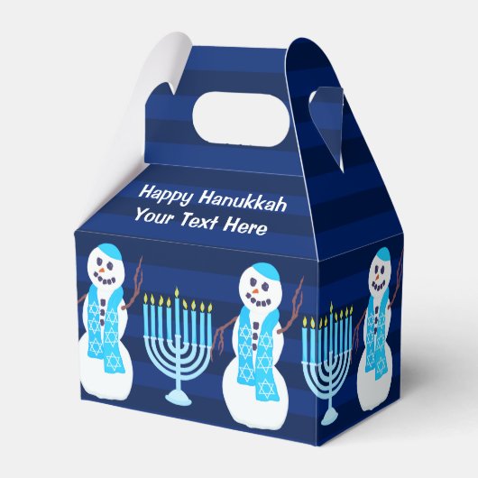 Ballotins Hanoukka Juif Snowman Blue Menorah Enfants (Verso)