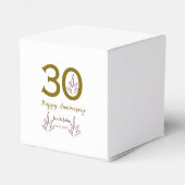 Ballotins Happy 30th anniversary name date golden red leaf (Arrière)