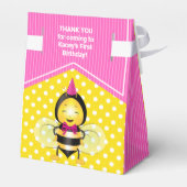 Ballotins Happy Bee 1er Anniversaire de fête Favoriser Box p (Arrière)