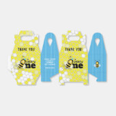 Ballotins Happy Bee First Birthday Gable Box (Déplié)