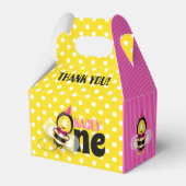 Ballotins Happy Bee First Birthday Gable Box for Girl (Verso)