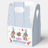 Ballotins Happy Birthday Gable Favor Box Monkey Cupcake (Ouvert)