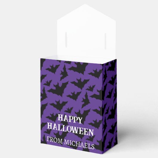 Ballotins Happy Halloween chauves-chauves-souris violet éffr (Ouvert)