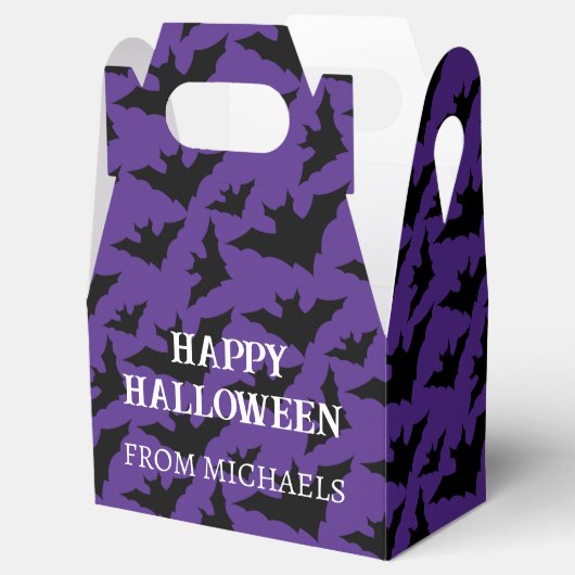 Ballotins Happy Halloween chauves-chauves-souris violet éffr (Ouvert)