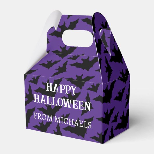 Ballotins Happy Halloween chauves-chauves-souris violet éffr (Verso)