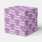 Ballotins Happy Holidays lavender blanche typographie motif (Arrière)