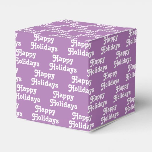 Ballotins Happy Holidays lavender blanche typographie motif (Arrière)