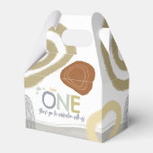 Ballotins Happy One First Birthday boy Favor Boxes (Verso)