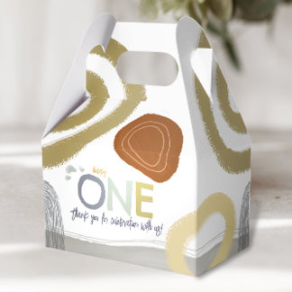 Ballotins Happy One First Birthday boy Favor Boxes