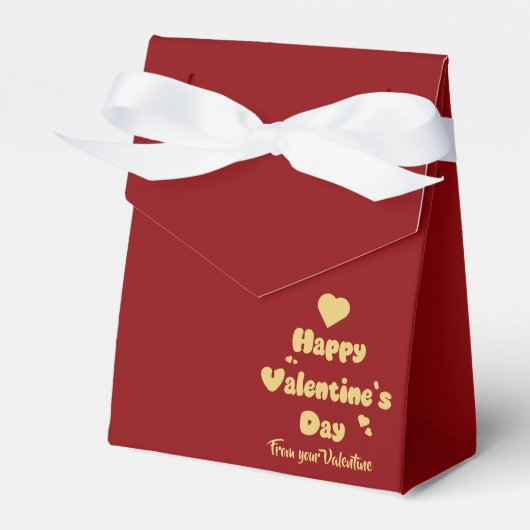 Ballotins Happy Valentine's Day Hearts Cute Favor Box (Verso)