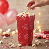 Ballotins Happy Valentines Day Text Pattern Stylish Popcorn