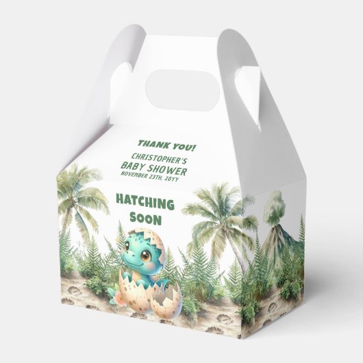 Ballotins Hatching Bientôt Baby shower Dinosaur Ballotin (Verso)