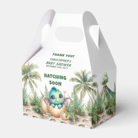 Ballotins Hatching Bientôt Dinosaur Baby Party Favoriser boî (Verso)