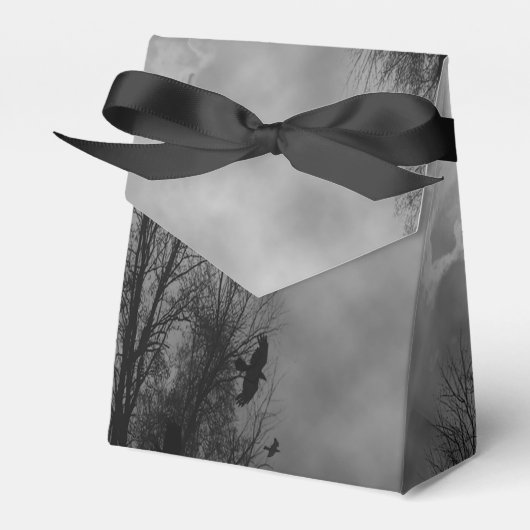 Ballotins Haunted Halloween Sky avec Ravens Party Favor Box (Verso)