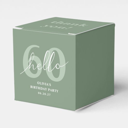 Ballotins Hello 60 Modern Sage Green 60e anniversaire (Verso)