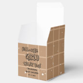 Ballotins Hello Cutie Girly Cute Brown Gingham Baby Shower (Ouvert)