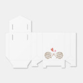 Ballotins Hérisson Mariage Favor Box mignon Hérisson Coeurs (Déplié)