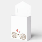 Ballotins Hérisson Mariage Favor Box mignon Hérisson Coeurs (Ouvert)