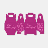 Ballotins Heureuse Sainte-Valentin XOXO magenta rose mignonn (Déplié)