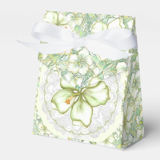 Ballotins Hibiscus & dentelle BLANC (Verso)