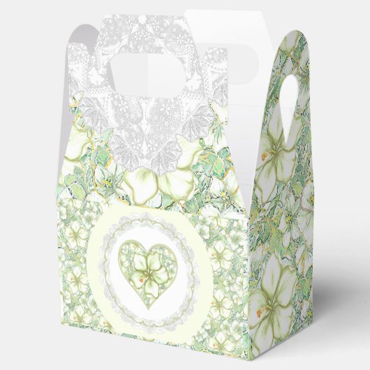 Ballotins Hibiscus & dentelle BLANC (Ouvert)