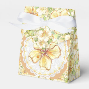 Ballotins Hibiscus & dentelle JAUNE