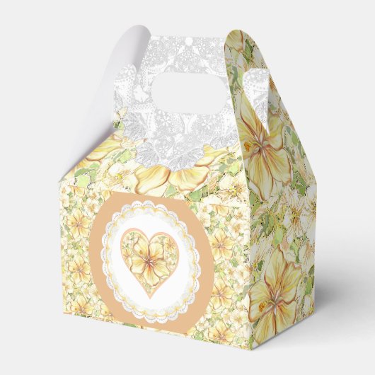 Ballotins Hibiscus & dentelle JAUNE (Verso)