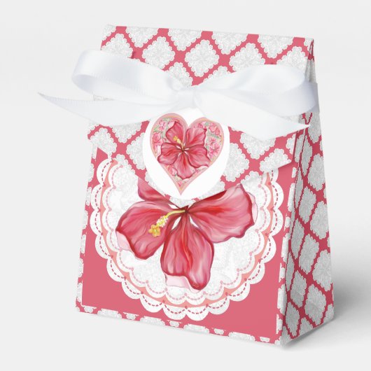 Ballotins Hibiscus & dentelle RED (Verso)